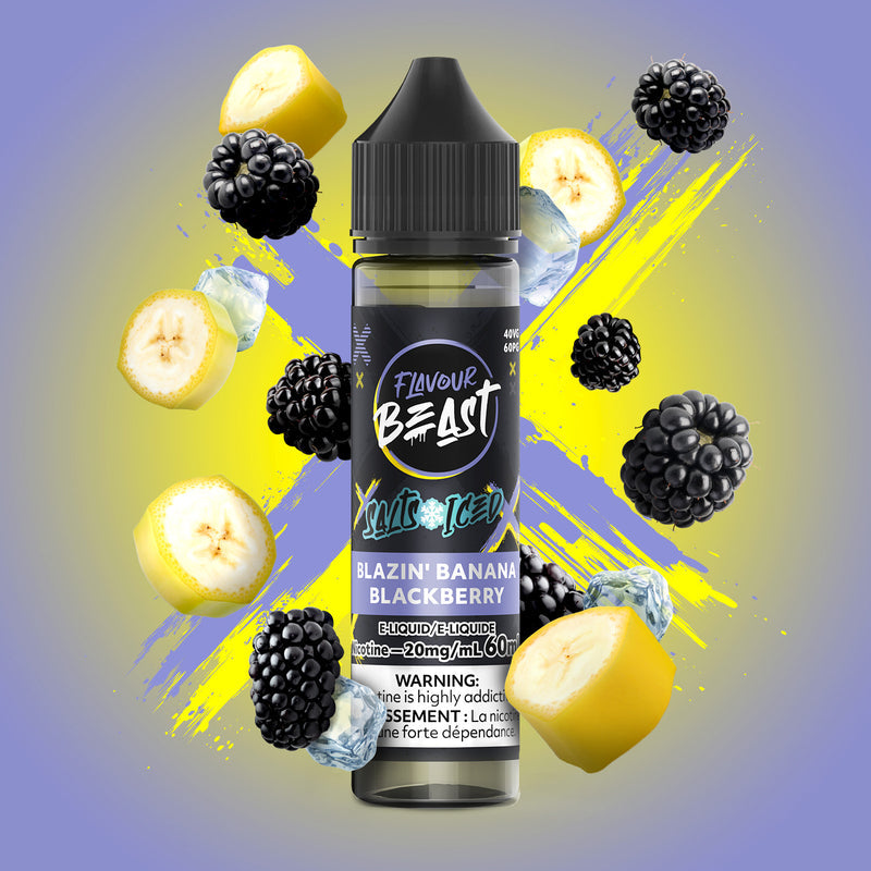 SALTBASE FLAVOUR BEAST BLAZIN' BANANA BLACBERRY ICED