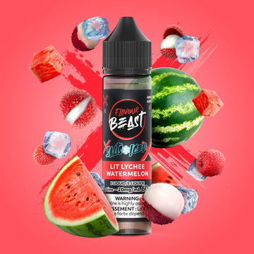 SALTBASE FLAVOUR BEAST LIT LYCHEE WATERMELON ICED
