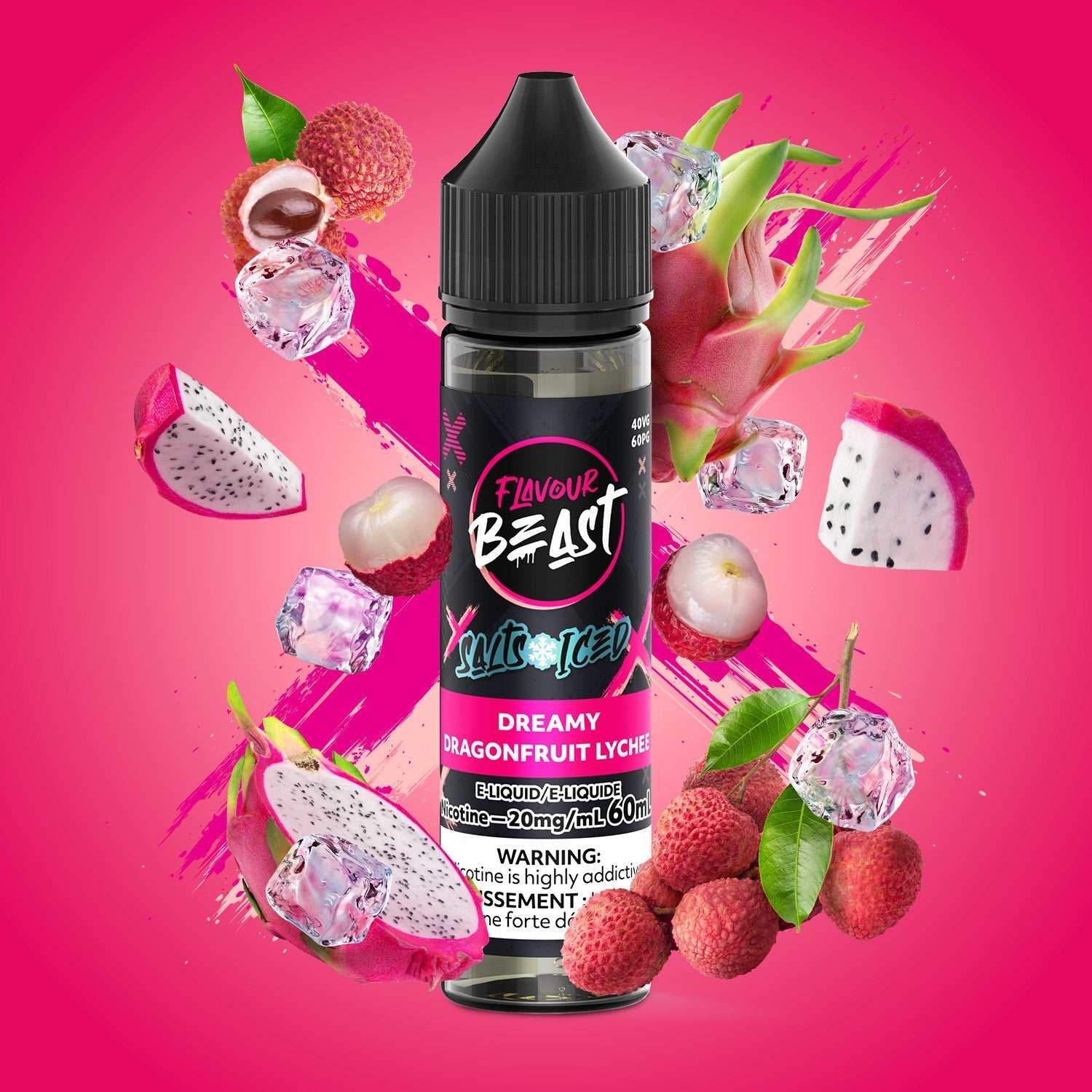 SALTBASE FLAVOUR BEAST DREAMY DRAGONFRUIT LYCHEE ICED