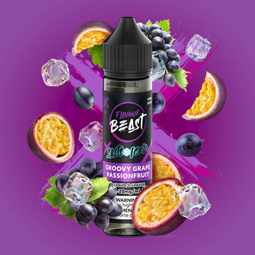 SALTBASE FLAVOUR BEAST GROOVY GRAPE PASSIONFRUIT ICED