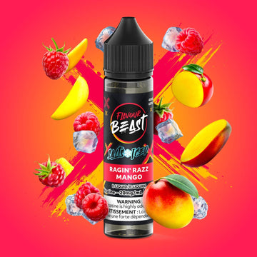 SALTBASE FLAVOUR BEAST RAGIN' RAZZ MANGO ICED