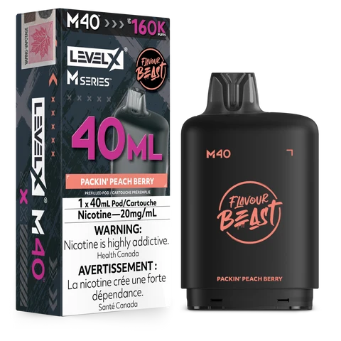 Level X M Series 40ml Pod 160K - Packin Peach Berry
