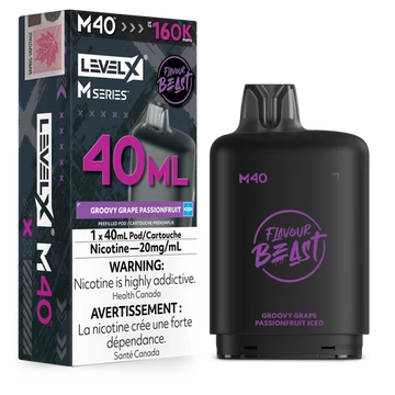 Level X M Series 40ml Pod 160K - Groovy Grape Passion Fruit Iced