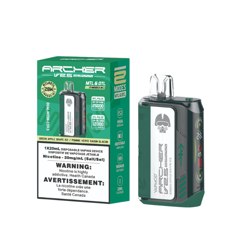 ARCHER VAPMOD 25k GREEN APPLE GRAPE