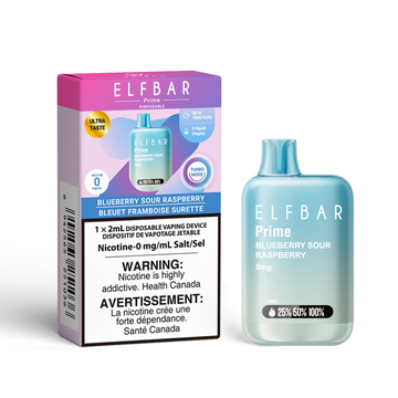 ELFBAR Prime 1800 Zero Nicotine - Blueberry sour raspberry