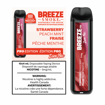 Breeze Zero Nicotine Strawberry Peach Mint
