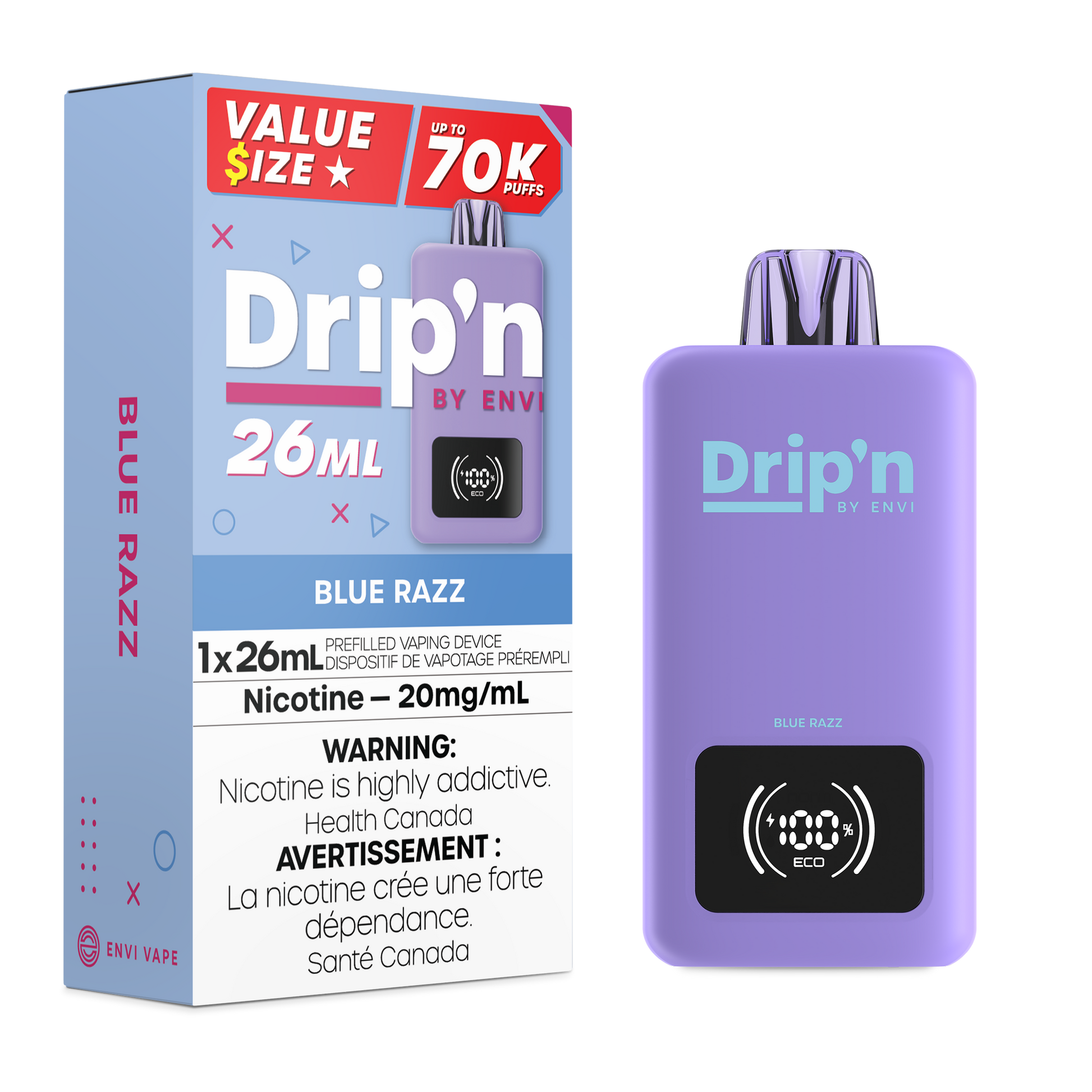 DRIP'N 70K Blue Razz