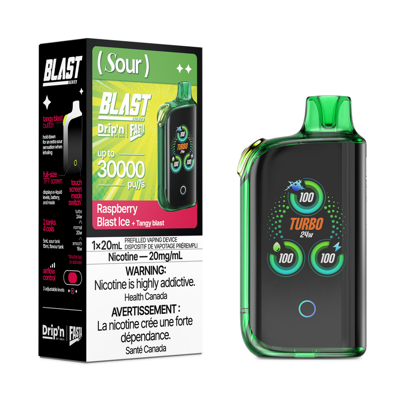 Drip'n Blast 30K Raspberry blast ice (sour)