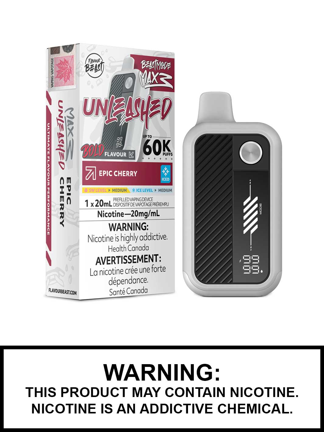 FLAVOUR BEAST BEAST MODE MAX 3 60K - Epic Cherry Iced