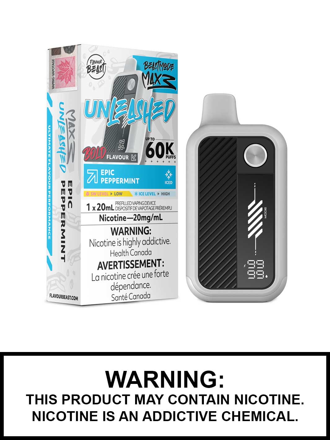 FLAVOUR BEAST BEAST MODE MAX 3 60K - Epic Peppermint Iced