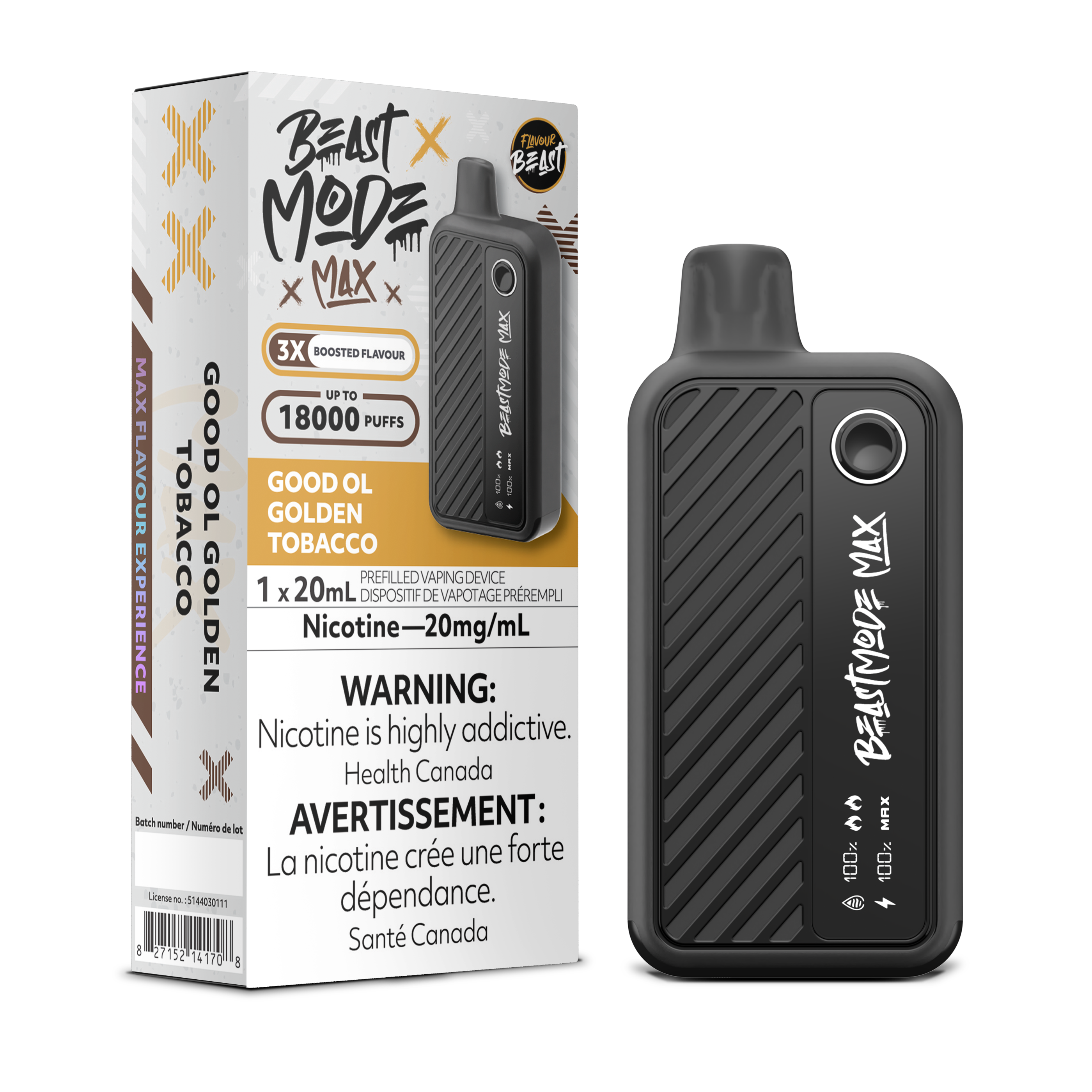 FLAVOUR BEAST 18K MAX GOOD OI GOLDEN TOBACCO