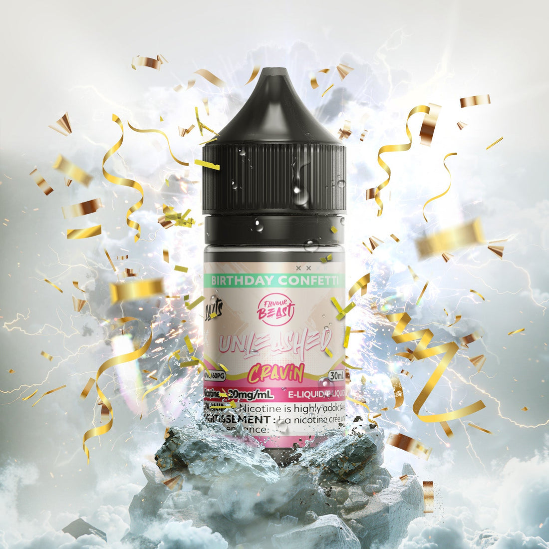 SALTBASE Flavour Beast E-Liquid - Unleashed Cravin - Birthday Confetti