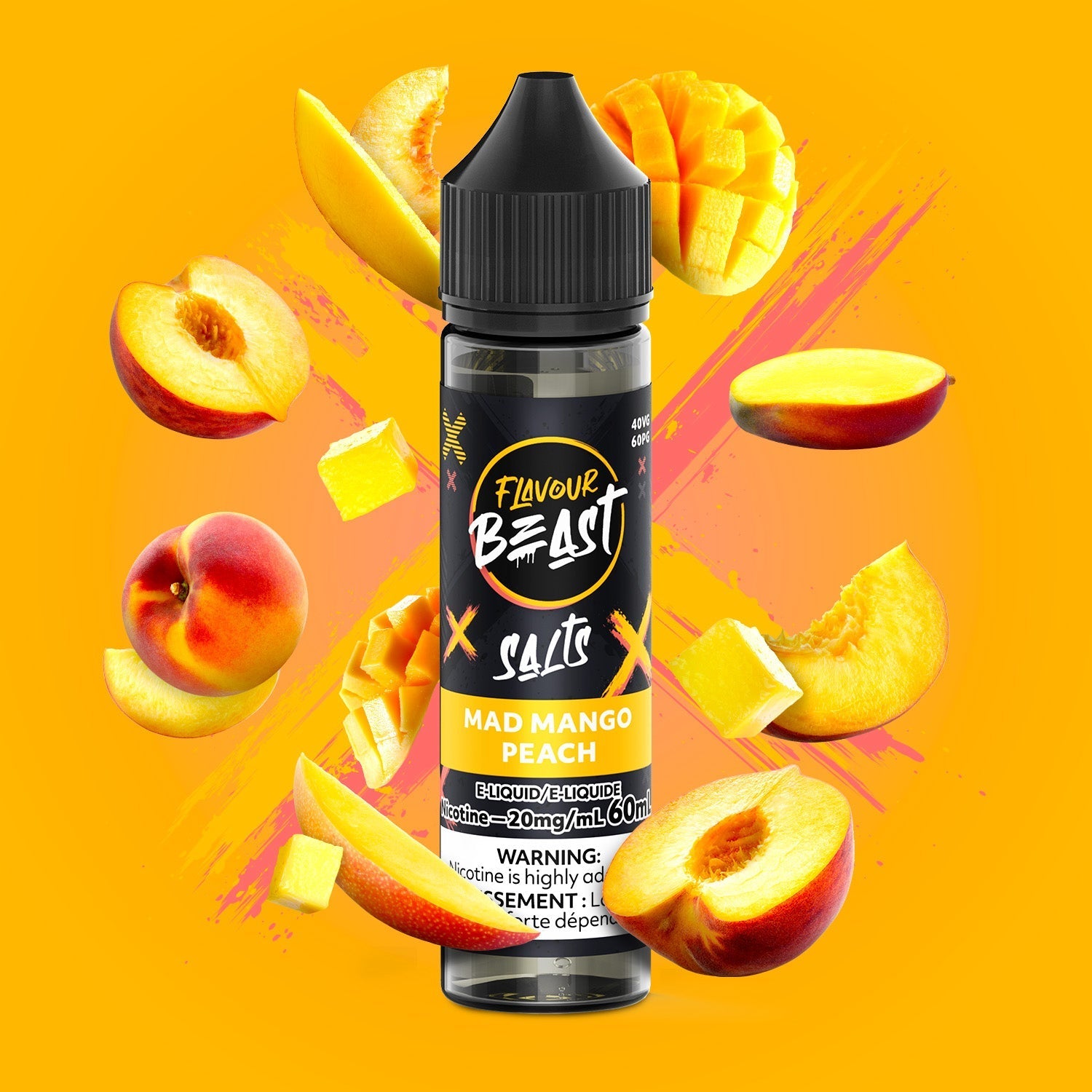 SALTBASE FLAVOUR BEAST MAD MANGO PEACH