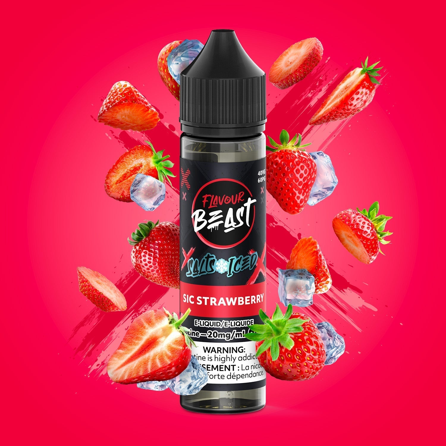 SALTBASE FLAVOUR BEAST SIC Strawberry ICED