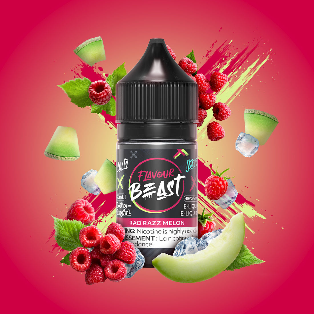 SALTBASE FLAVOUR BEAST RAD RAZZ MELON