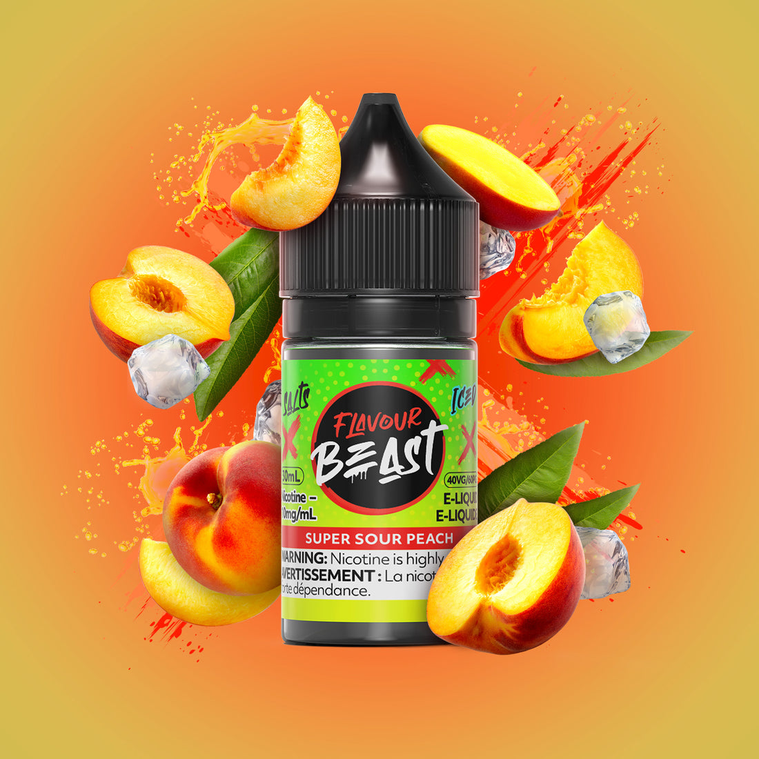 SALTBASE FLAVOUR BEAST SUPER SOUR PEACH