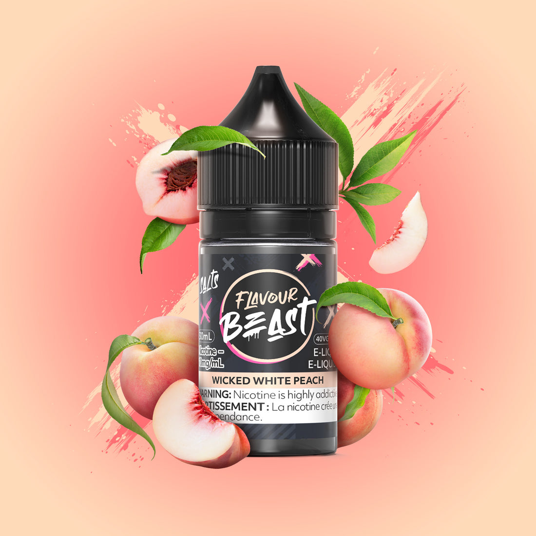 SALTBASE FLAVOUR BEAST WICKED WHITE PEACH