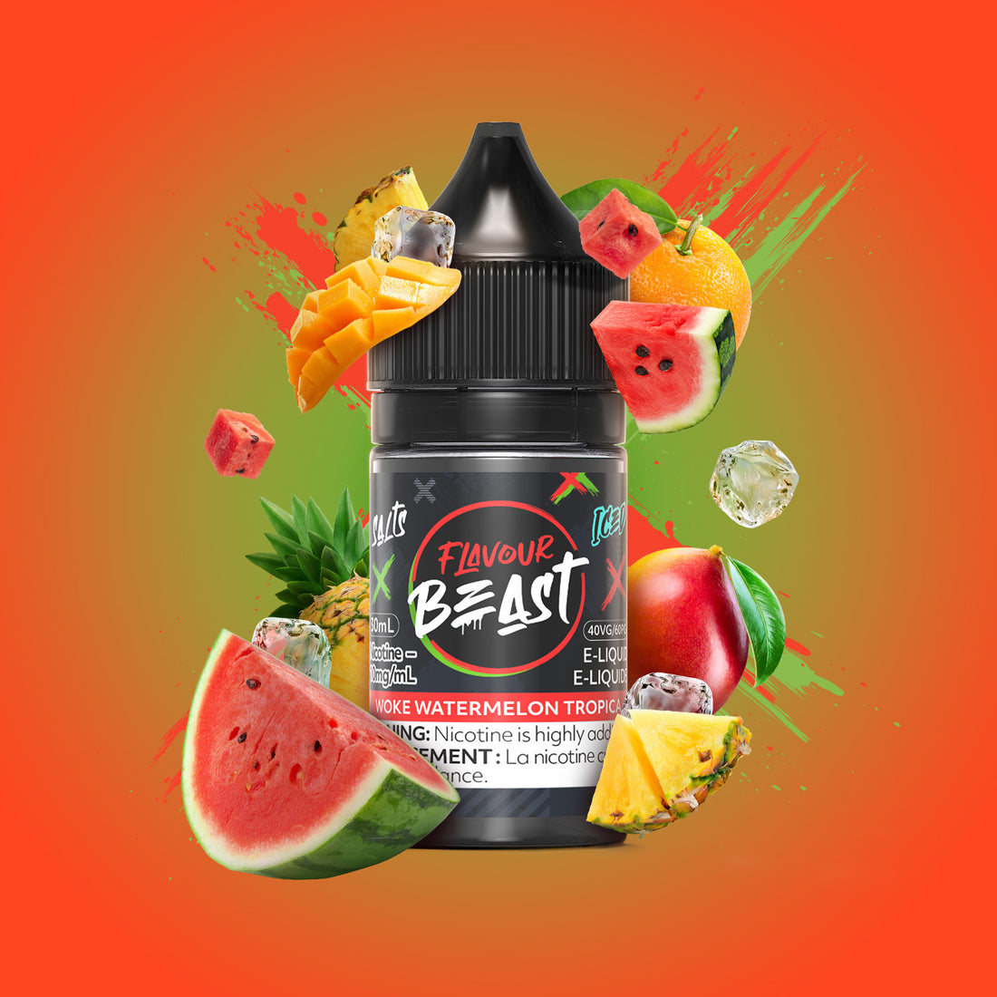 SALTBASE FLAVOUR BEAST WOKE WATERMELON TROPICA