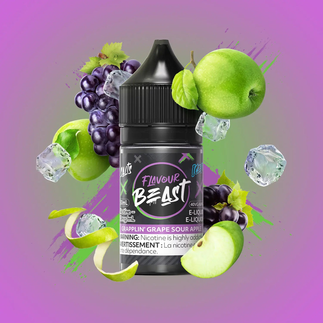 SALTBASE FLAVOUR BEAST SUPER SOUR BLUEBERRY ICED