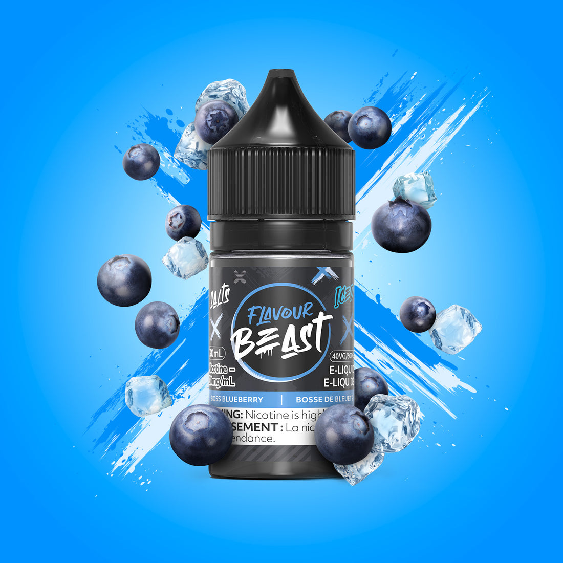 SALTBASE FLAVOUR BEAST Boss Blueberry Iced