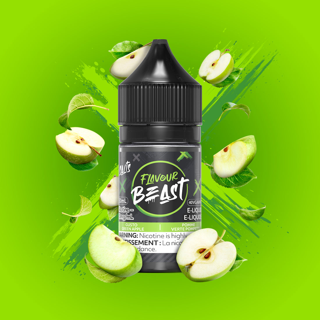 SALTBASE FLAVOUR BEAST GUSTO GREEN APPLE