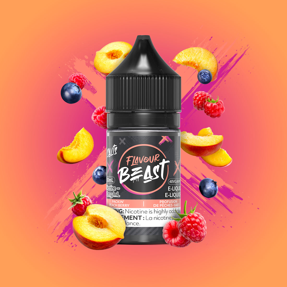 SALTBASE FLAVOUR BEAST Packin' Peach Berry