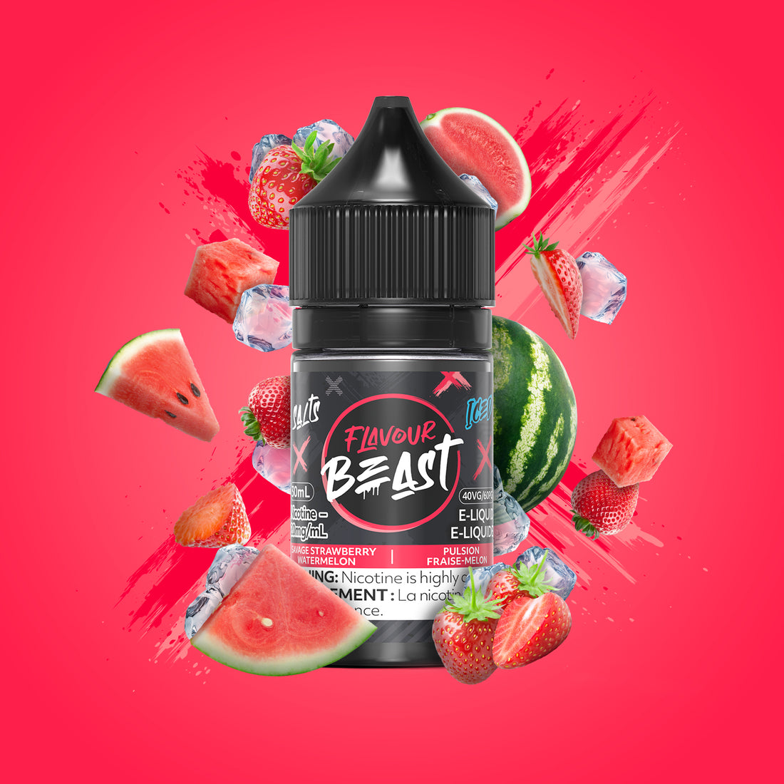 SALTBASE FLAVOUR BEAST SAVAGE STRAWBERRY WATERMELON