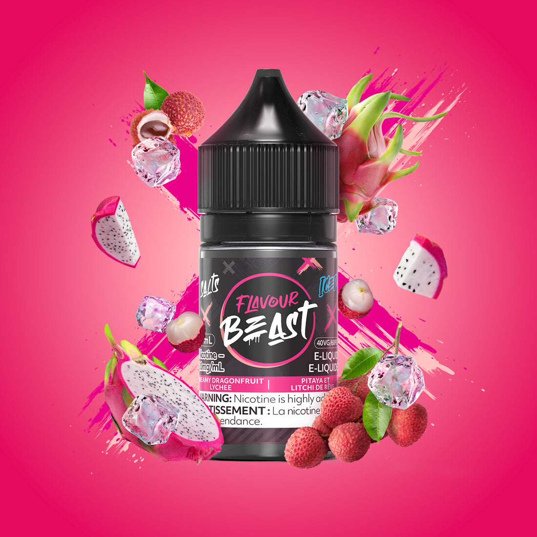 SALTBASE FLAVOUR BEAST DREAMY DRAGONFRUIT LYCHEE ICED