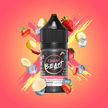 SALTBASE FLAVOUR BEAST STR8 UP StrawberryBANANA ICED