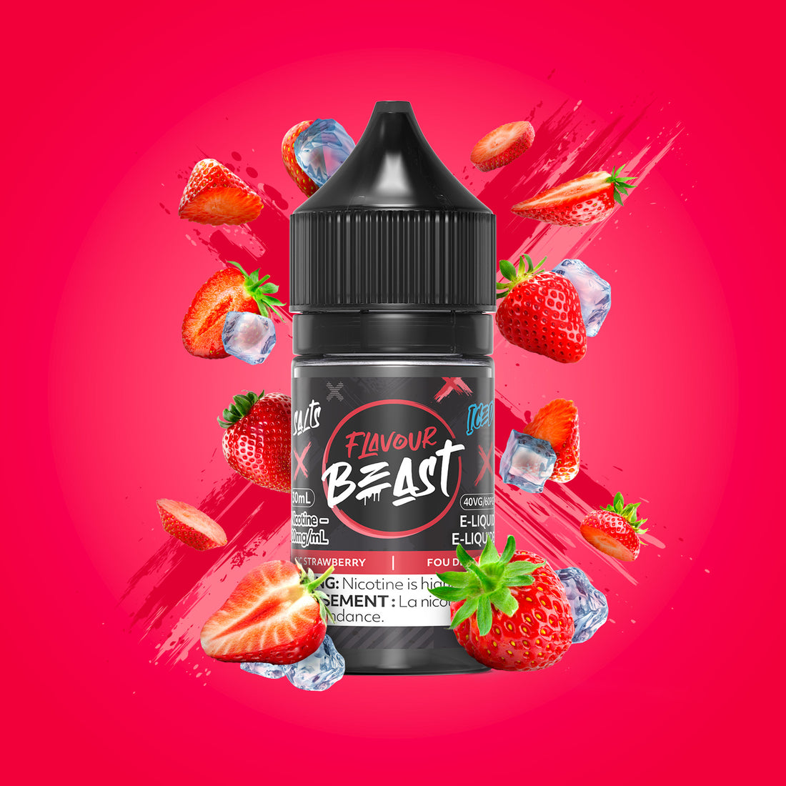 SALTBASE FLAVOUR BEAST SIC STRAWBERRY ICED