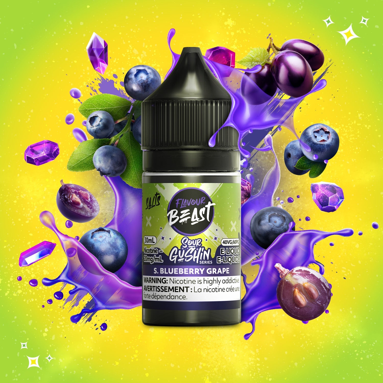 Flavour Beast Gushin - Sour Blueberry Grape