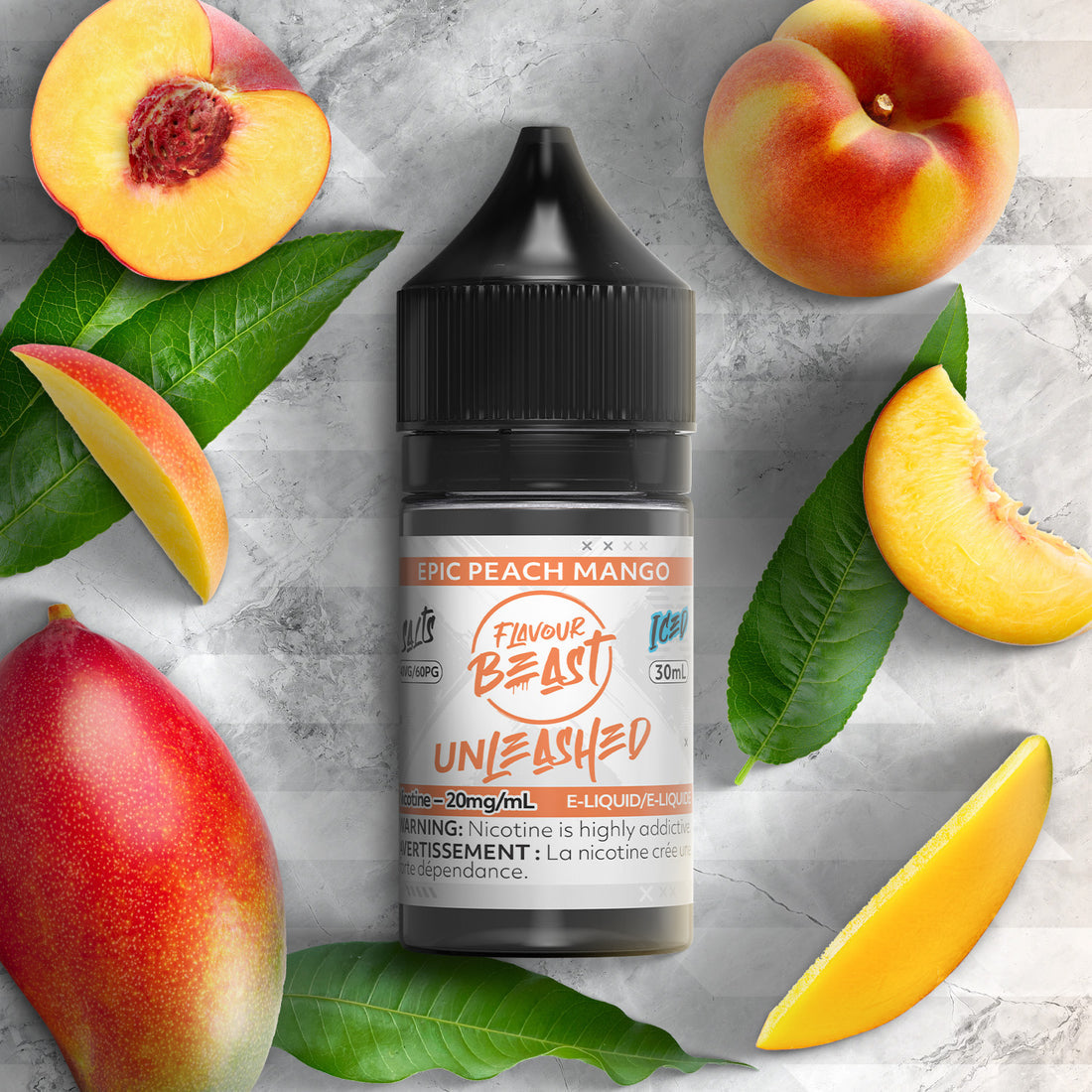 SALTBASE FLAVOUR BEAST UNLEASHED EPIC PEACH MANGO