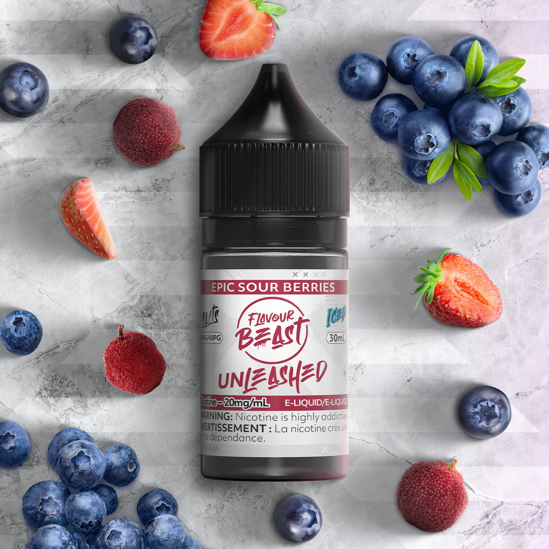 SALTBASE FLAVOUR BEAST UNLEASHED EPIC SOUR BERRIES