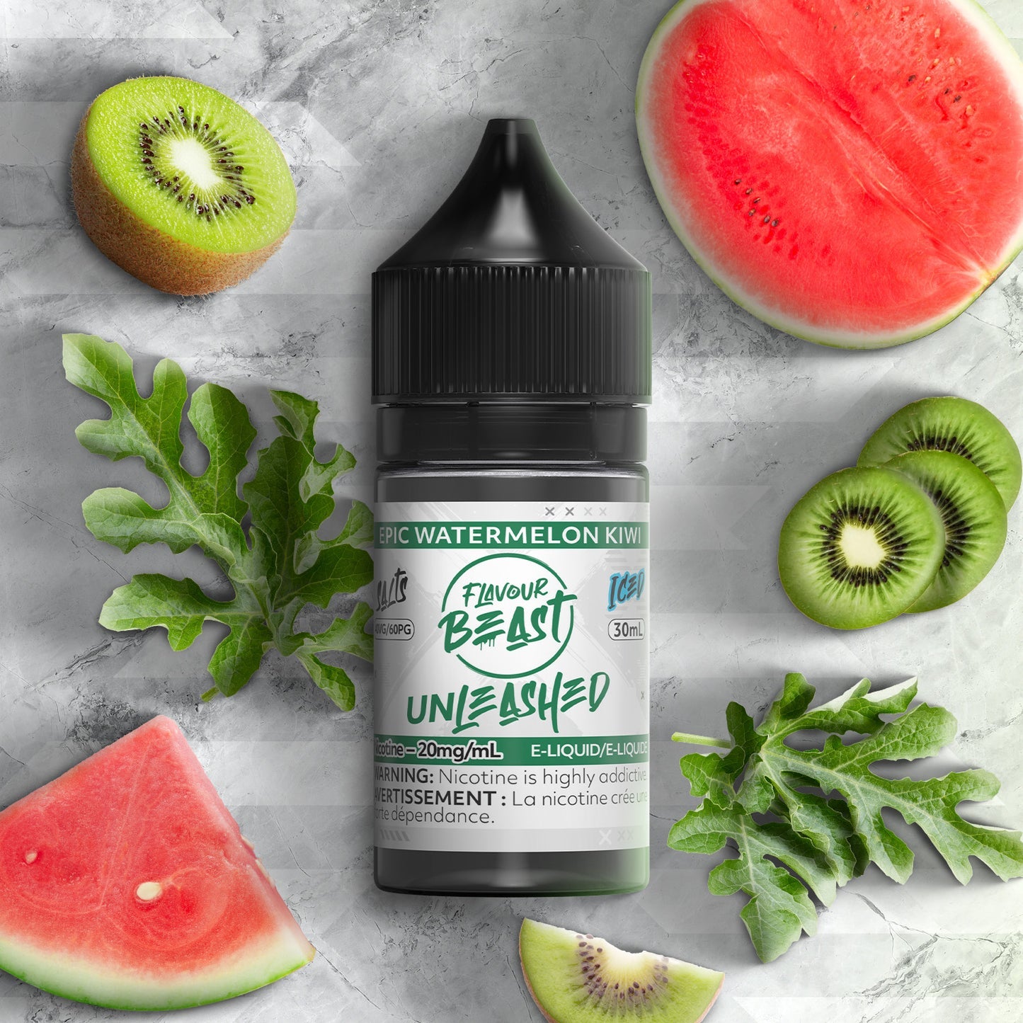 SALTBASE FLAVOUR BEAST UNLEASHED EPIC WATERMELON KIWI