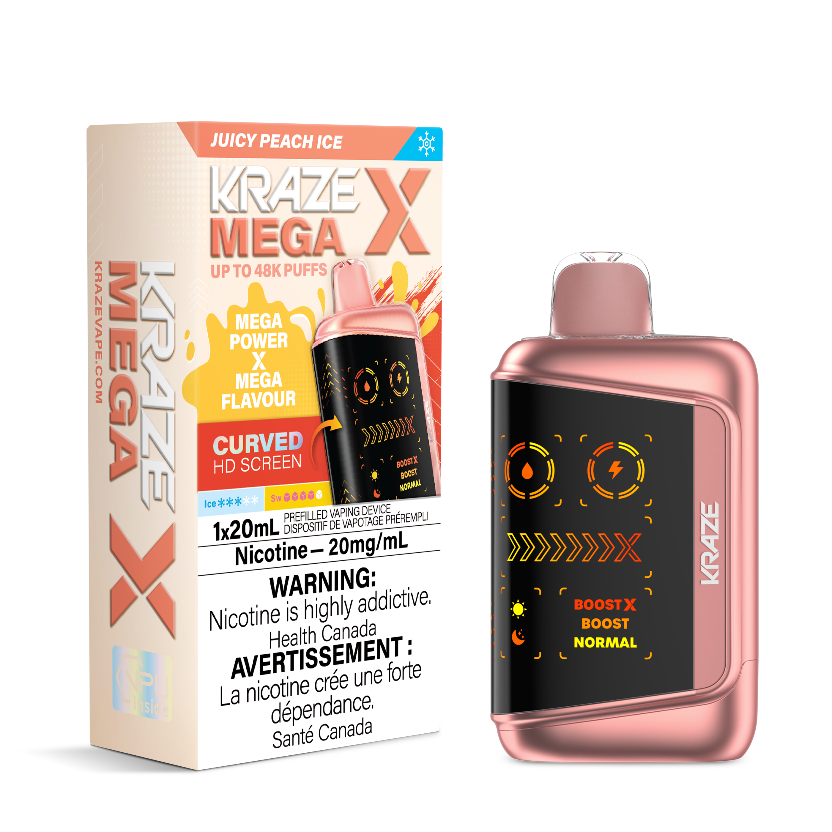 KRAZE MEGA 48K - JUICY PEACH ICE