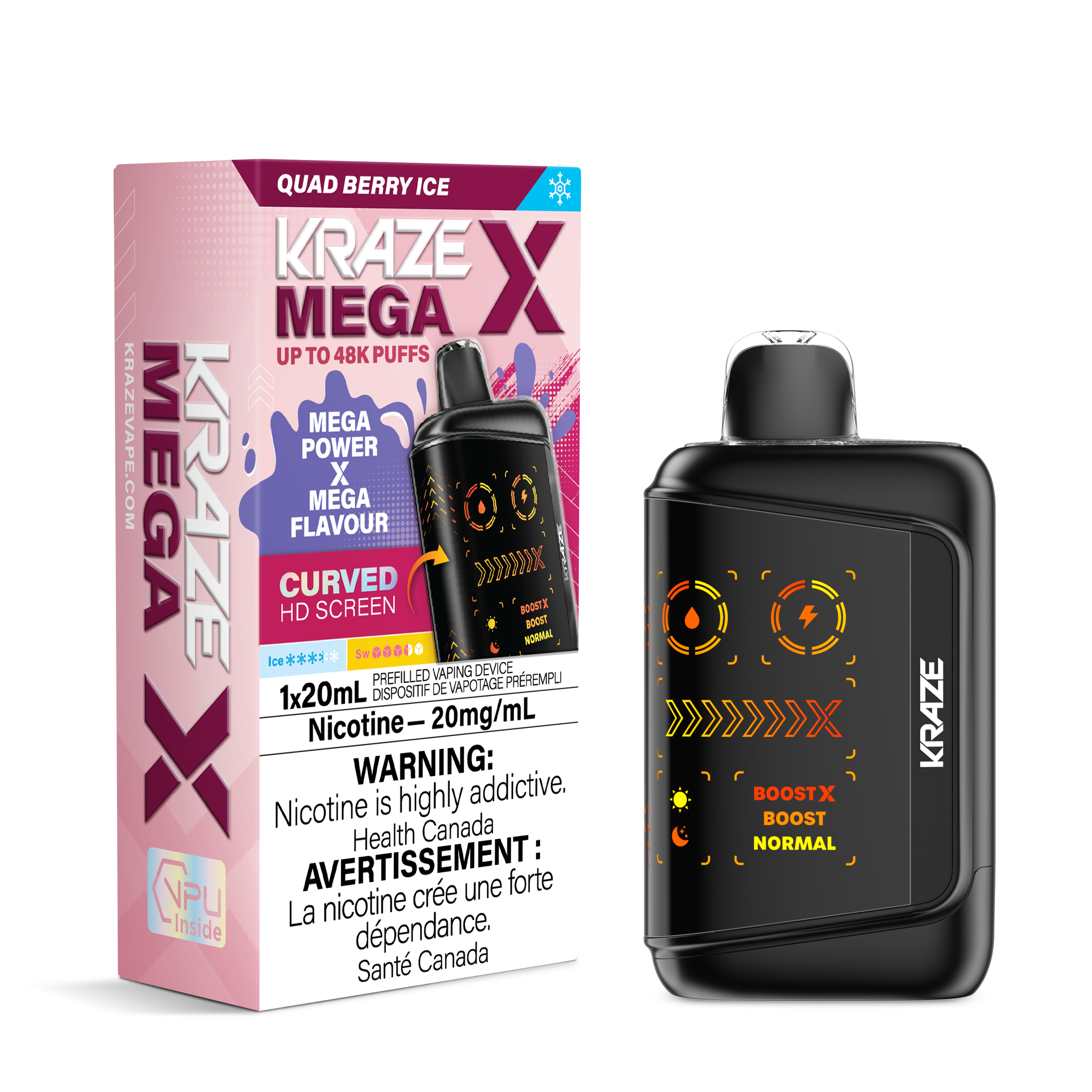 KRAZE MEGA 48K - QUAD BERRY ICE