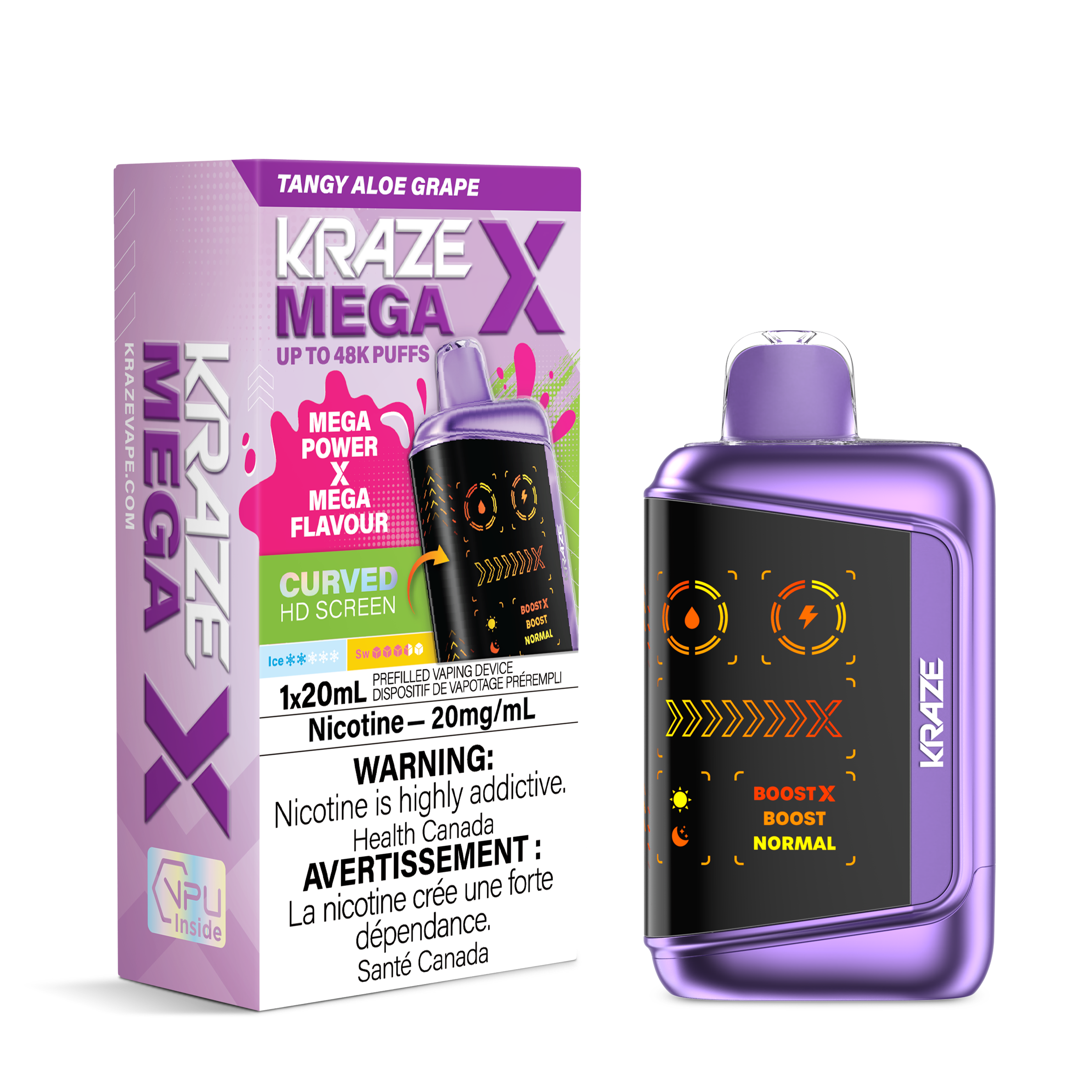 KRAZE MEGA 48K - TANGY ALOE GRAPE