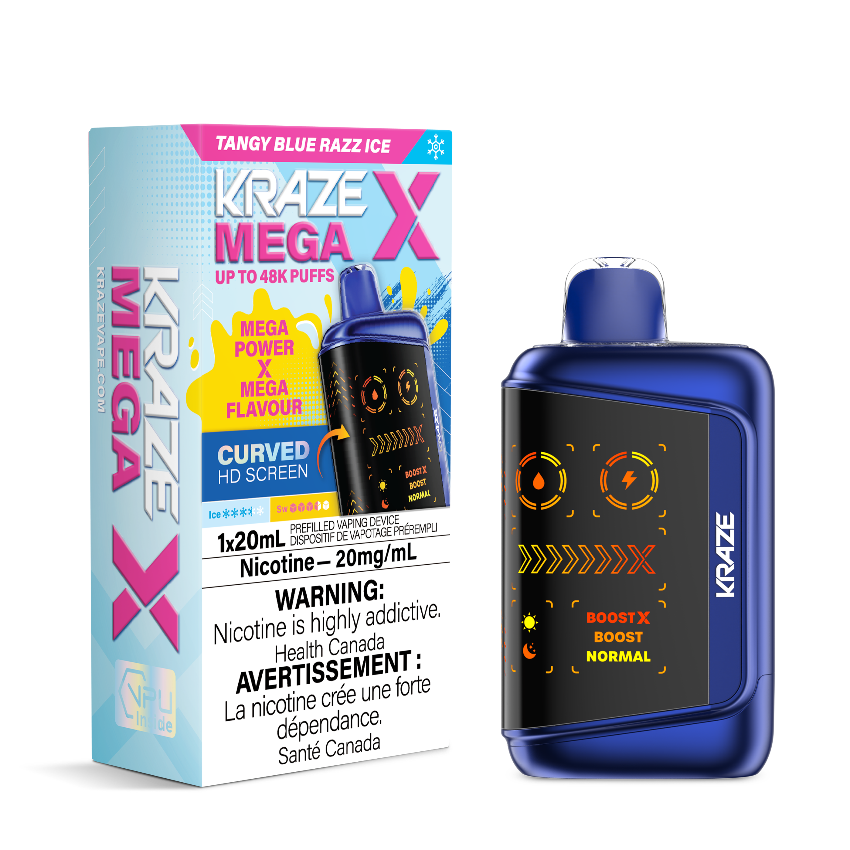 KRAZE MEGA 48K - TANGY BLUE RAZZ ICE