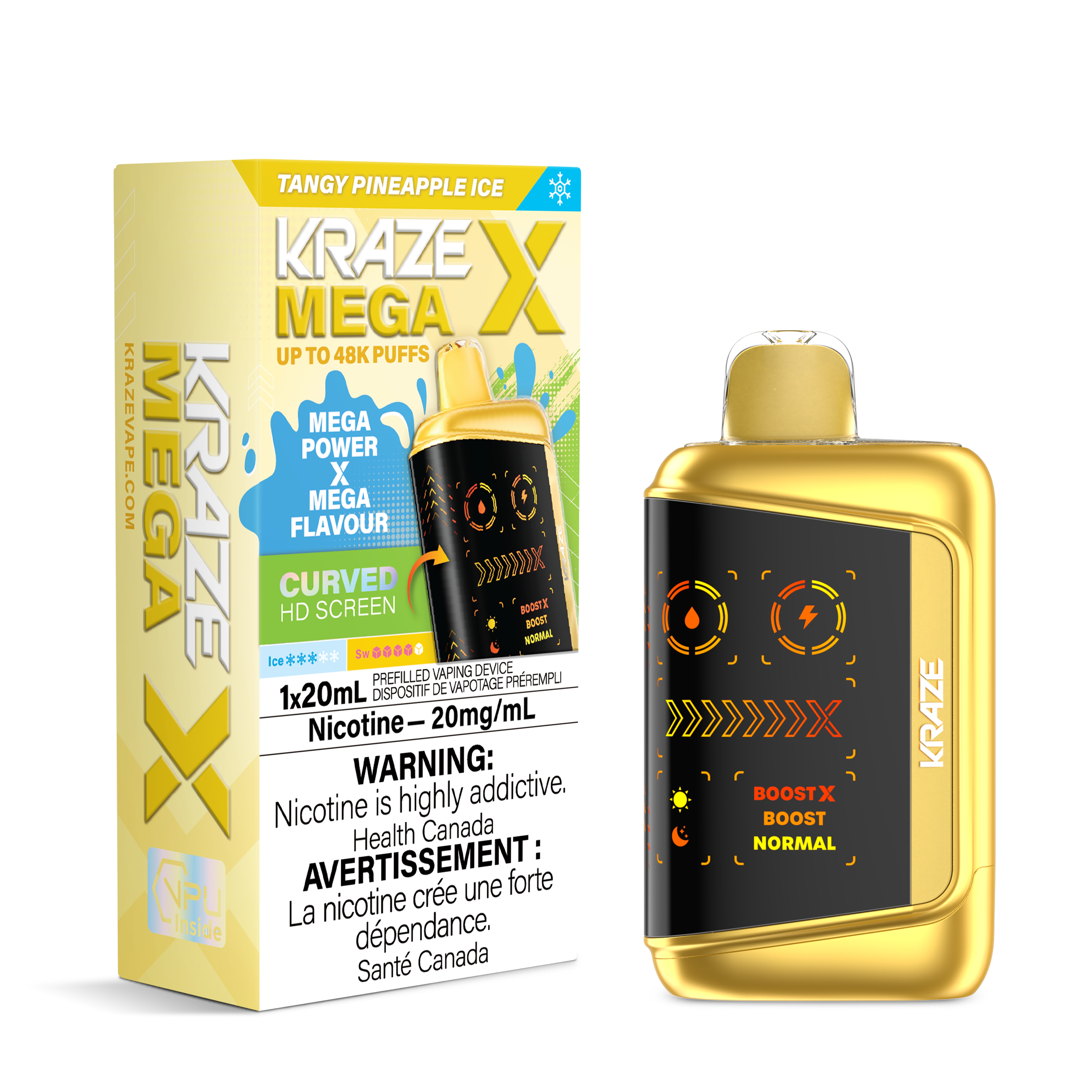 KRAZE MEGA 48K - TANGY PINEAPPLE ICE