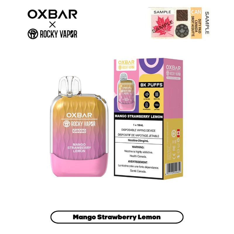 OXBAR 8000 MANGO StrawberryLEMON