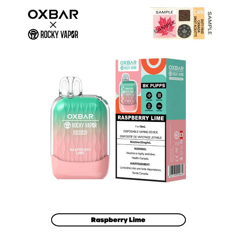 OXBAR 8000 RASPBERRY LIME