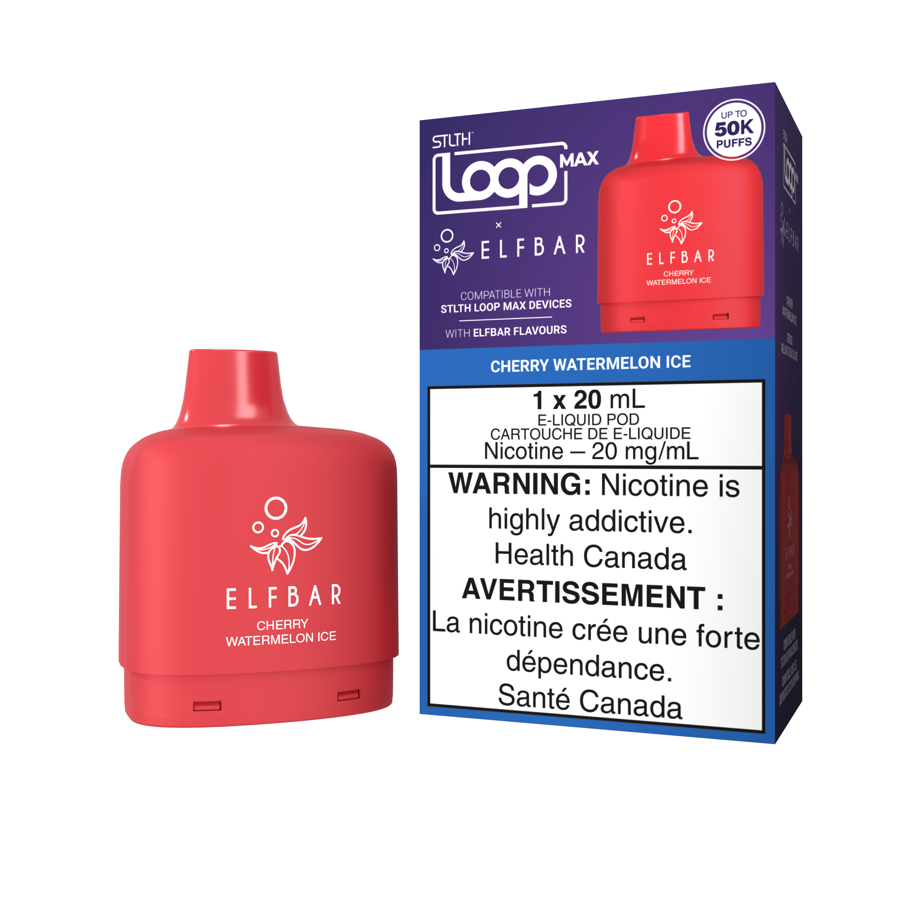STLTH LOOP MAX X ELFBAR POD PACK - Cherry Watermelon Ice