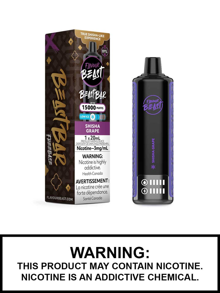 Flavour Beast Beast Bar 15K Shisha Grape Low Ice