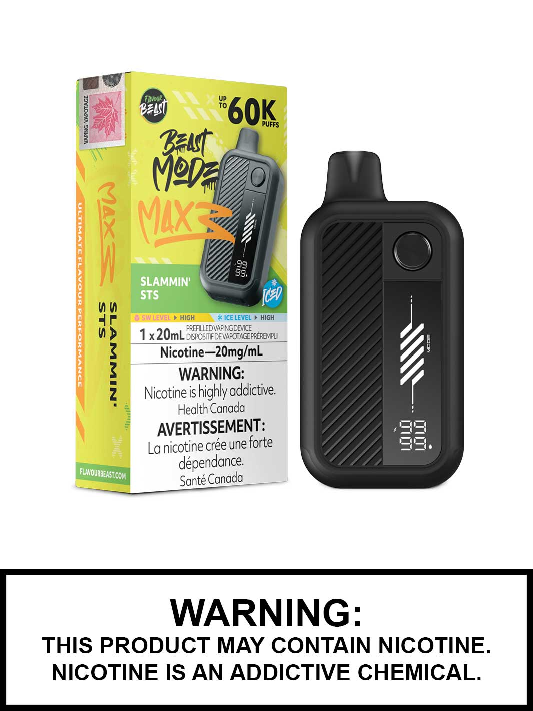 FLAVOUR BEAST BEAST MODE MAX 3 60K - Slammin STS Iced