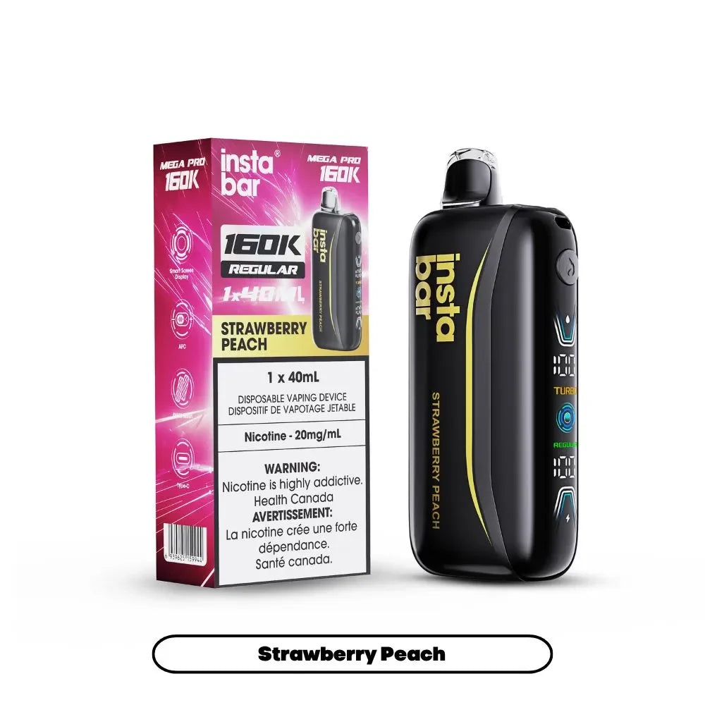 INSTA BAR MEGA PRO 160K - Strawberry Peach