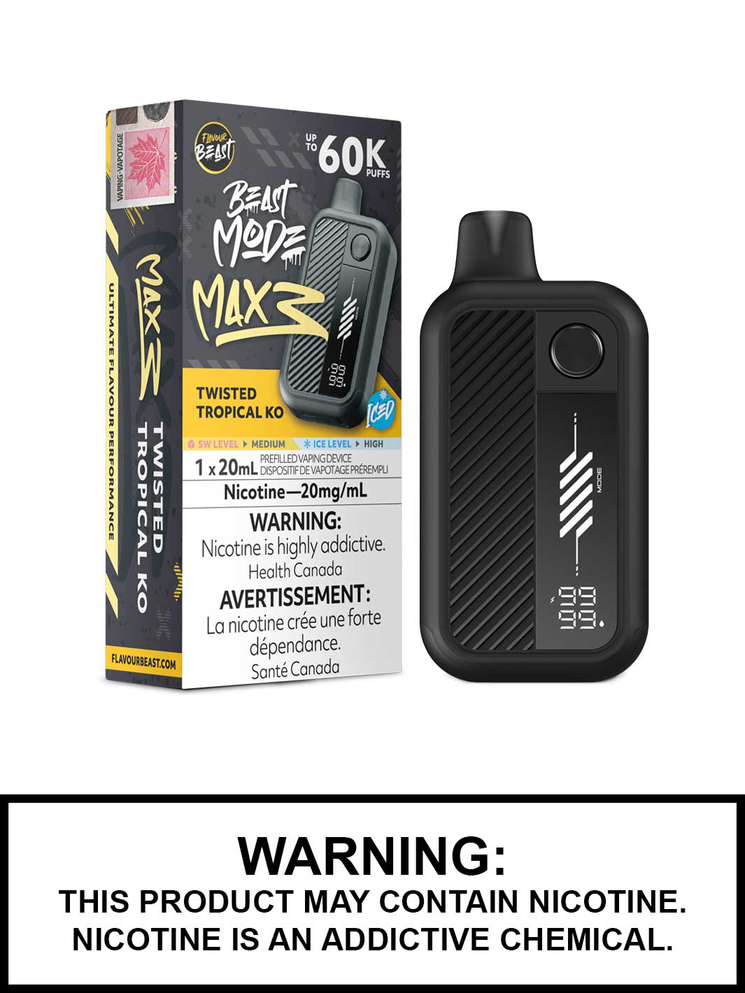 FLAVOUR BEAST BEAST MODE MAX 3 60K - Twisted Tropical KO Iced