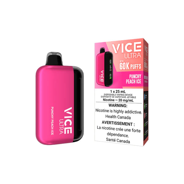 Vice Ultra 60K Disposable Vape - Punchy Peach Ice