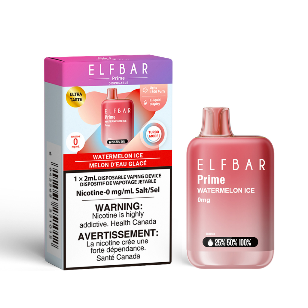 ELFBAR Prime 1800 Zero Nicotine - Watermelon ice