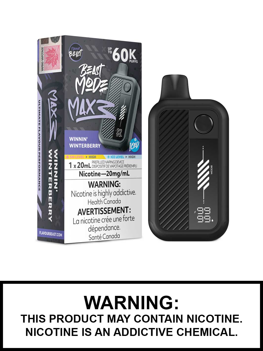 FLAVOUR BEAST BEAST MODE MAX 3 60K - Winnin Winterberry Iced