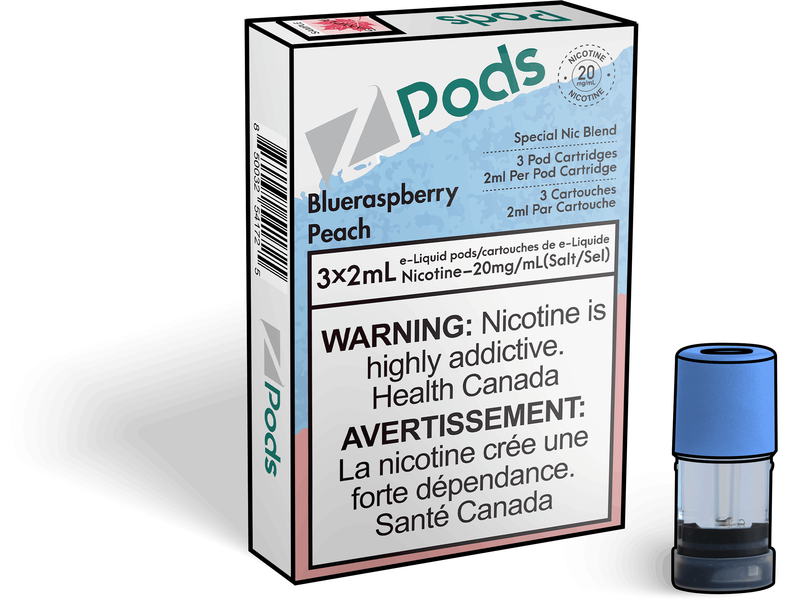 Z Pods-Blueraspberry Peach